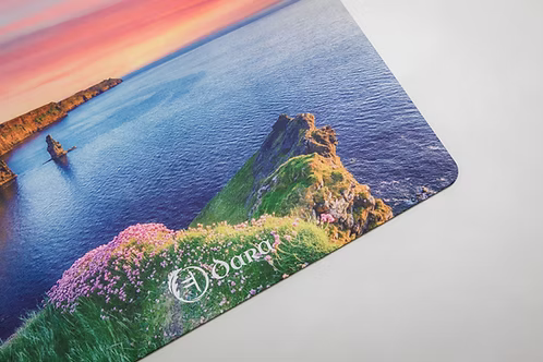 Cliffs of Moher yoga mat by Dara Mats, detail of the Irish coastal artwork