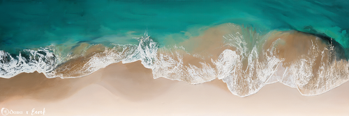 Breath of the Sea yoga mat, original artwork by Lillian Ecock