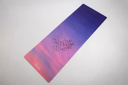 Wonder in the Sky yoga mat by Dara Mats, detail of the starling murmuration print