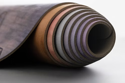 Salthill View yoga mat by Dara Mats, detail of the Galway Bay print